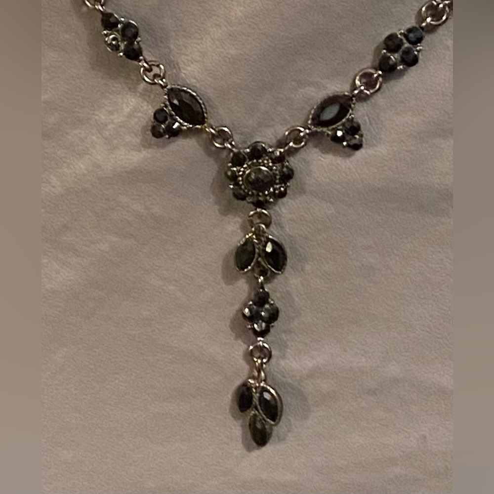 Lovely black drop necklace